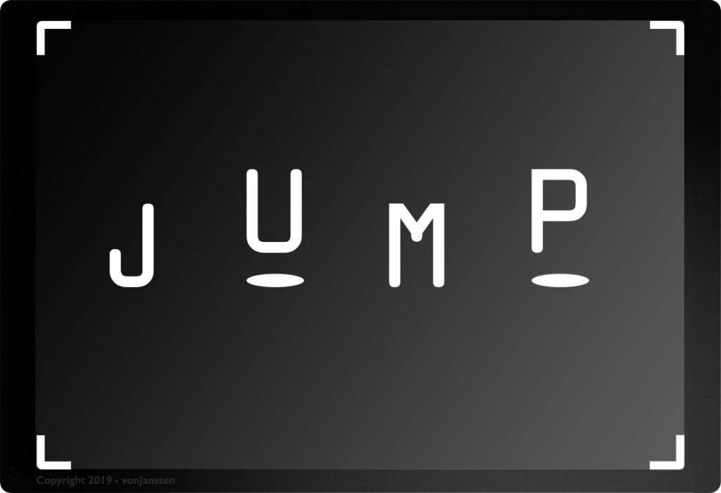Typografie Icon Jump